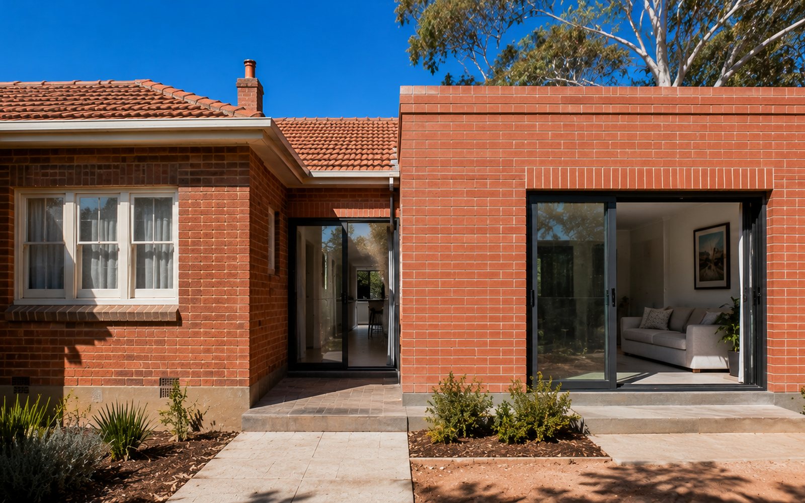 Red brick extension completed by Brick it On! in Adelaide